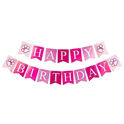 

Dog Happy Birthday Banner Dog Disposable Plates Cup Napkin Puppy Birthday Pet Party Decoration Supplies