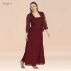 Новые платья для матери невесты с длинным рукавом, длинное вечернее платье, платья для свадебной вечеринки