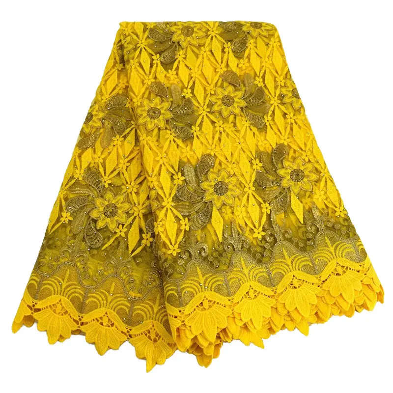 

African Lace Fabric Embroidered Nigerian Hot Drill Bridal High Quality French Tulle Net Fabric For Women Dress f200419