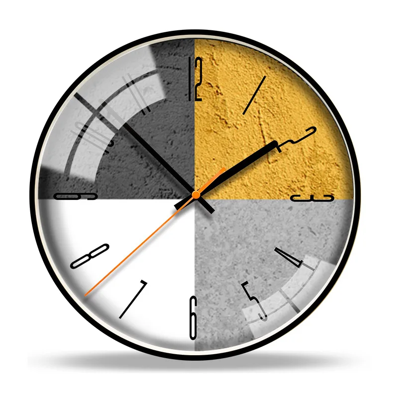 

Grey Abstract Wall Wall Clock Art Metal Creative Fashion Wall Watches Modern Design Industrial Luxury Watch for Home AA50ZB