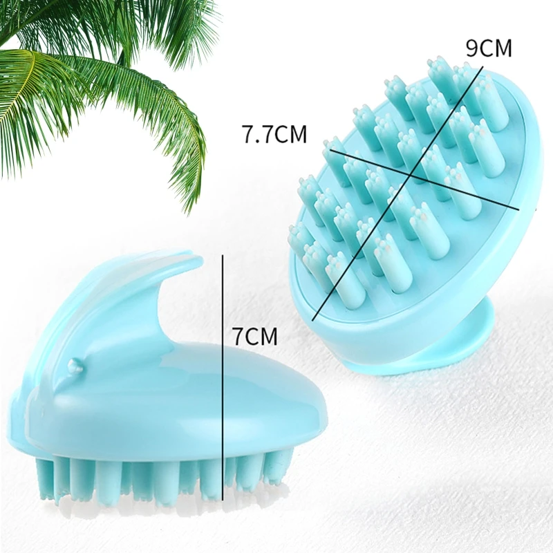 

Silicone Bristle Hair Scalp Massager Shampoo Brush Wet Dry Manual Head Massage Comb Scrubber Exfoliate Remove Dandruff