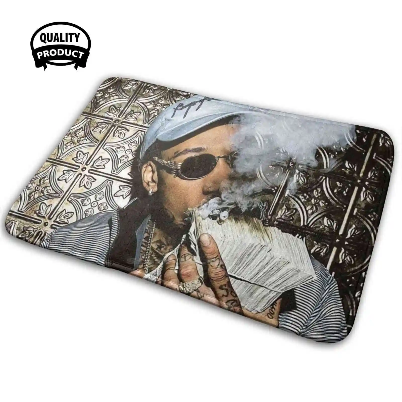 Крутой дым Халифа за мои деньги 3D товары для дома коврик ковер подушка рэп-рэпер