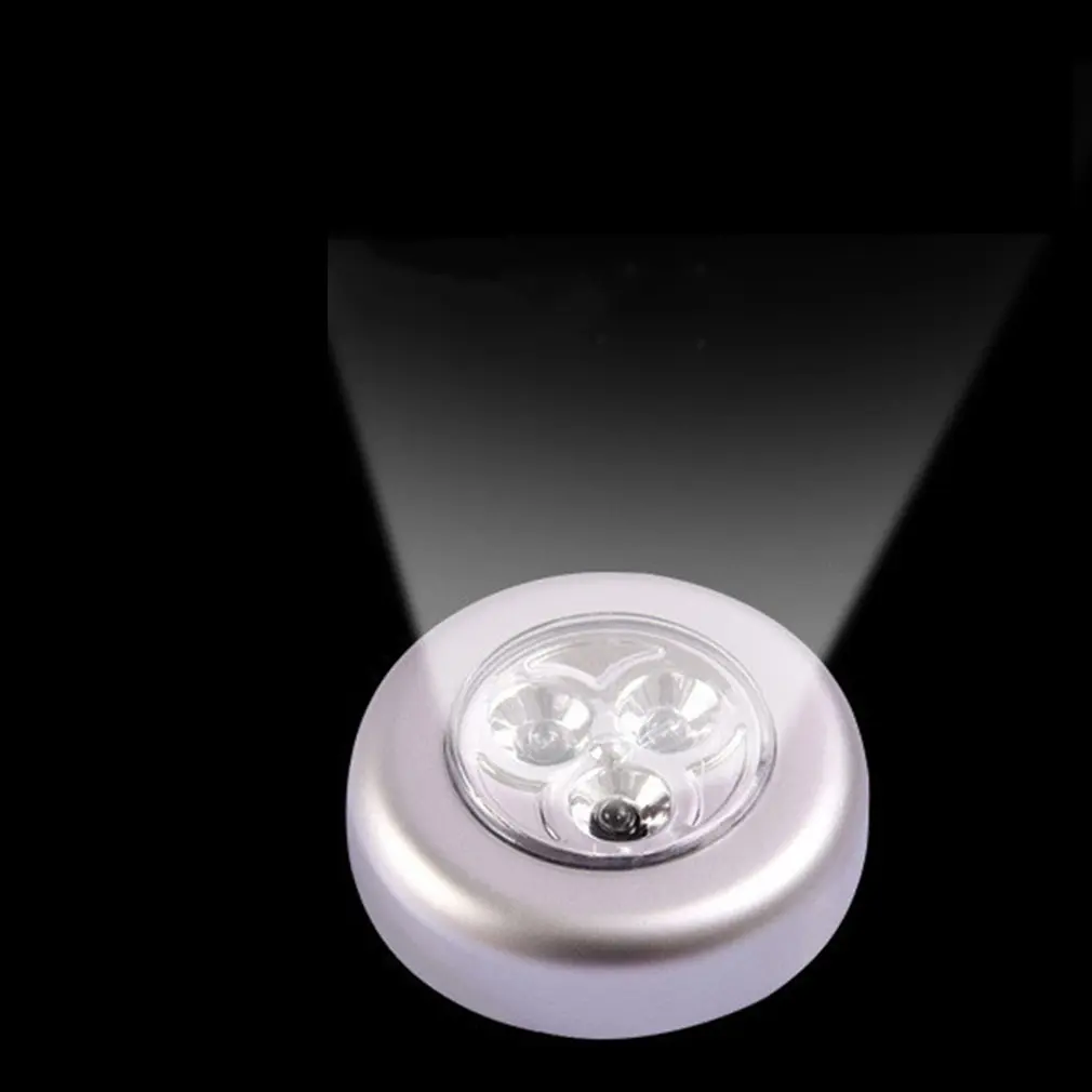 ICOCO креативный круглый сенсорный светильник 3LED s автомобильный ночной Светильник