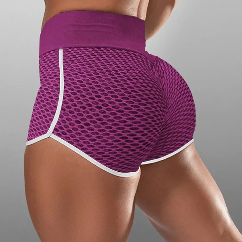 

Sexy High Waist Breathable Shorts Womens Push Up High Waist Ruched Bubble Yoga Shorts Sports Gym Workout 2021 Hot Pants New