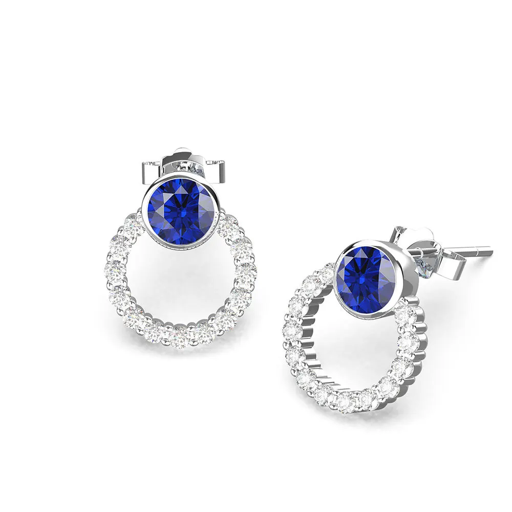 

S925 Sterling Silver Diamond Earrings for Women Rhinestone Vintage Stud Earring Luxury Wedding Engagement Jewelry Festival Gifts