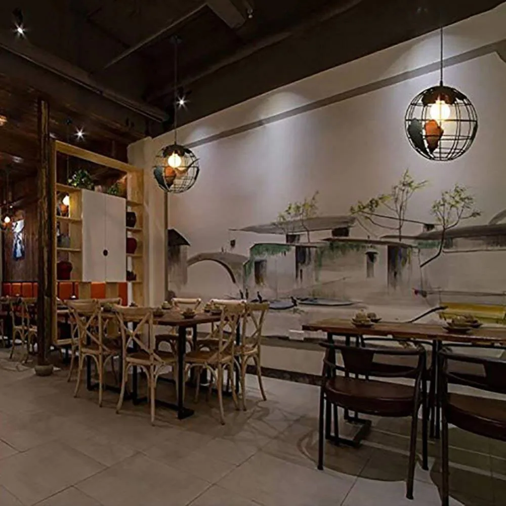 Земля Форма промышленный Винтаж Стиль люстры простой из кованого железа