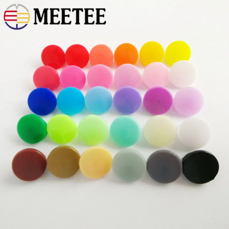 Meetee 100/200/1000sets Resin Snap Button 12mm Plastic Colorful Concealed for Children's Clothing Quilt Cover Accessories | Дом и сад
