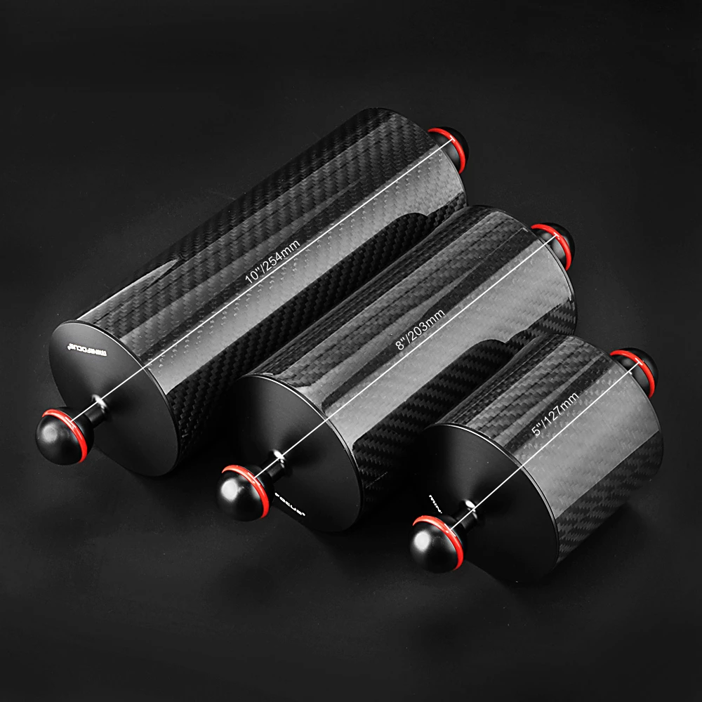 2 x D80mm углеродное волокно подводный Поплавковый рычаг для дайвинга лоток корпус