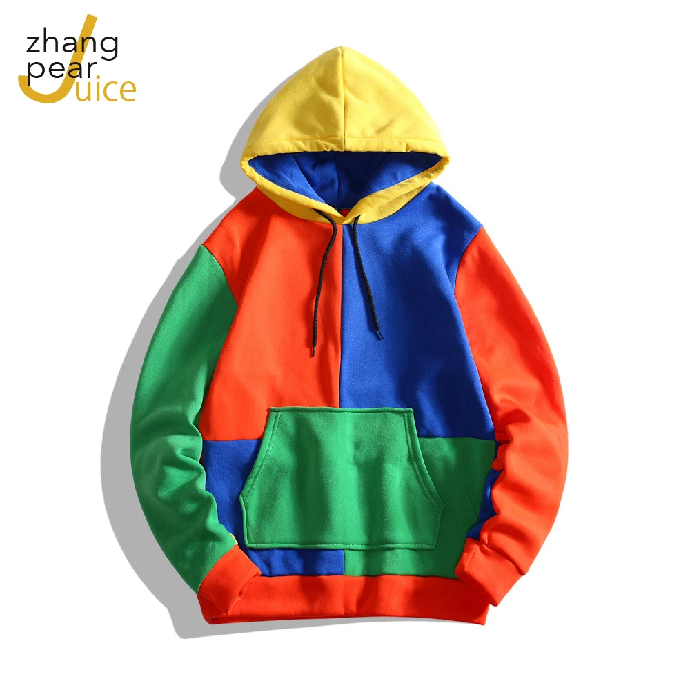 

Men Hooded Streetwear Hoodies Men New Hip Hop Hoodie Men Tracksuits Outwear Patchwork Hoody