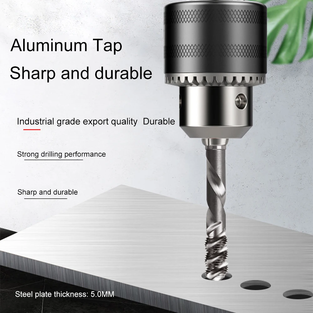 

1 piece M3/M4/M5/M6/M8/M10/M12 Square Shank High Speed Steel Screw Thread Tap Drill Bits Power Tool Accessories for Woodworking