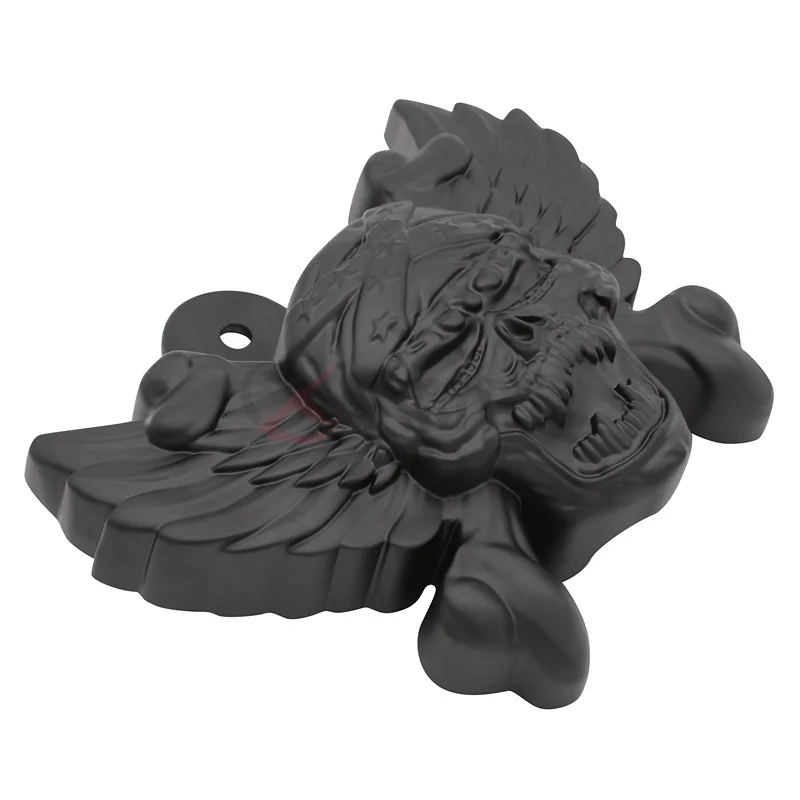 Черный/хромированный алюминиевый рожковый чехол для мотоцикла Harley Sportster Touring Road