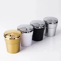 car ashtray with led lights car personality ashtray cigarette smoke travel remover gray cylinder car smokeless smoke cup holder