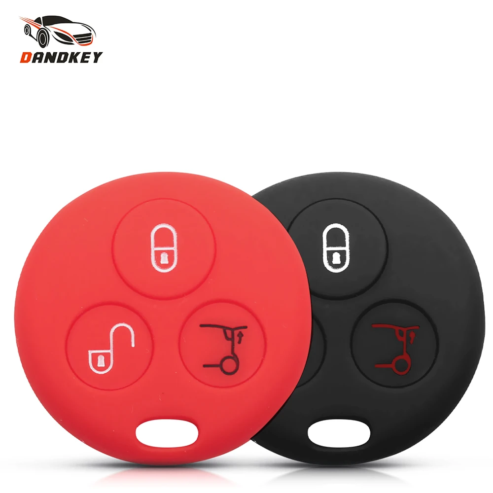 

Dandkey 10pcs Silicone Key Case Remote Key Protector Cover For Mercedes Benz Smart City Roadster Fortwo Car Styling 3 Buttons