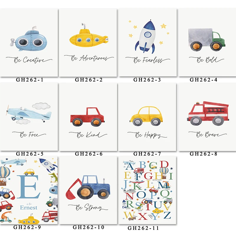 Постер с именем на заказ для детской комнаты настенное искусство в виде ракеты