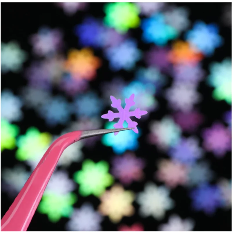 1 пакет голографические рождественские лазерные снежинки блестки для ногтей