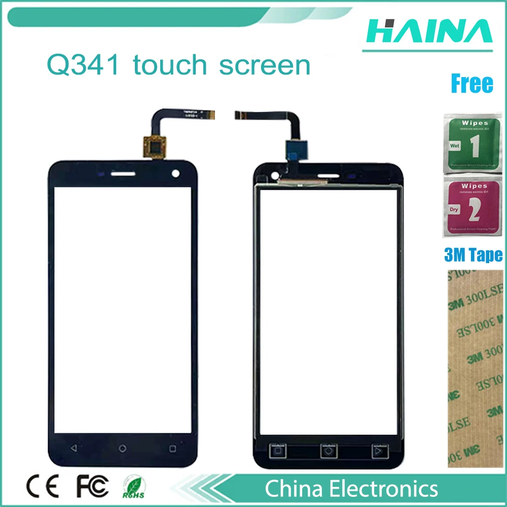 

balck Screen Touch Panel For Micromax Bolt Q341Digitizer Front Glass Replacement Touchscreen Sensor 3M Sticker