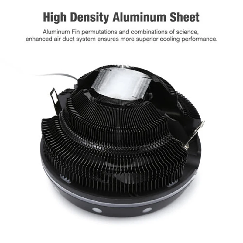 Кулер для процессора 3pin радиатор 90 мм вентилятор со светодиодной RGB подсветкой