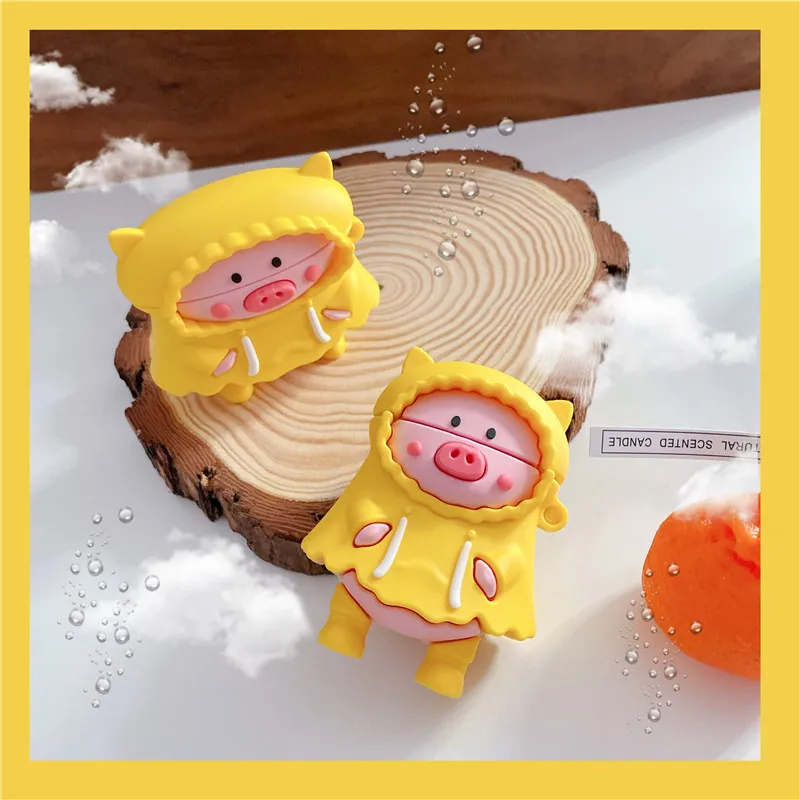 3D мультфильмы так конфет симпатичный плащ Свинья Мягкие наушники чехол для Apple