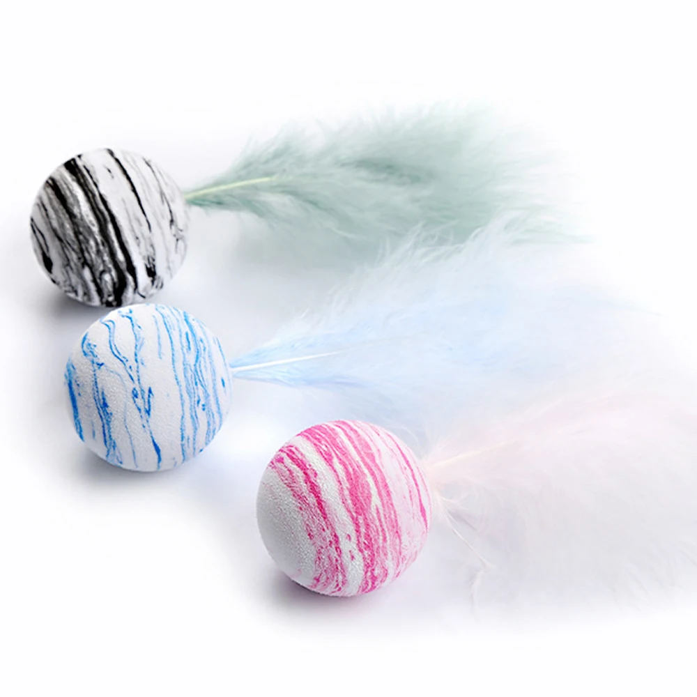 Звезда текстура шар перо синий + розовый черный животное кошка игрушка мяч