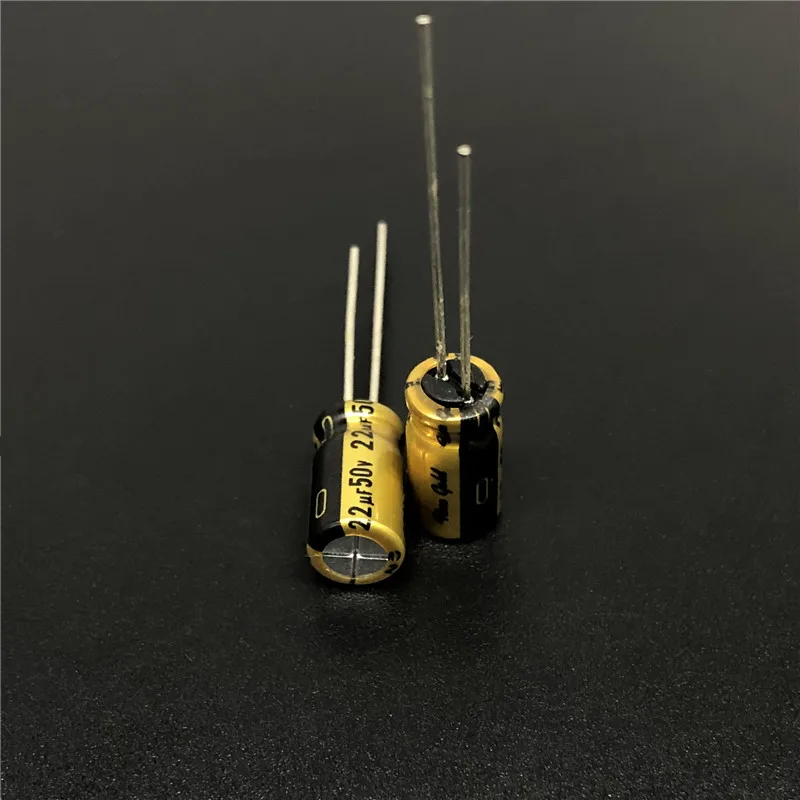 10 шт. 22 мкФ с алюминиевой крышкой, 50В NICHICON FG(золото) 6,3x11 мм 50V22uF Топ Класс аудио конденсатор с алюминиевой крышкой