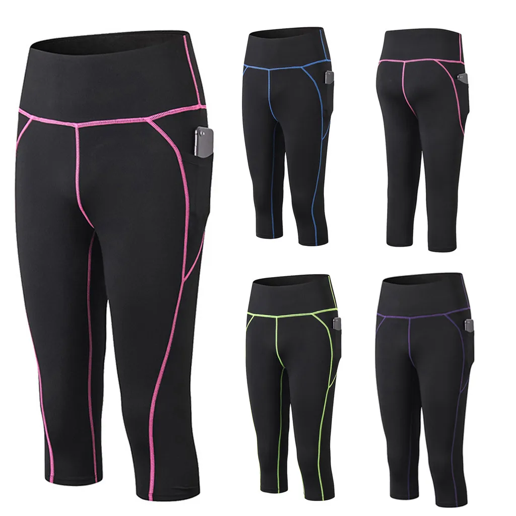 Спортивные брюки женские мягкие эластичные плиссированные штаны для йоги с