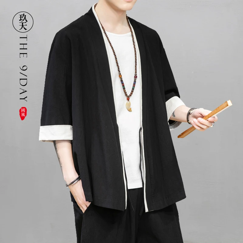 

★Large cardigan Han suit leisure indoor style ancient Chinese style linen coat ancient clothes loose cotton and linen