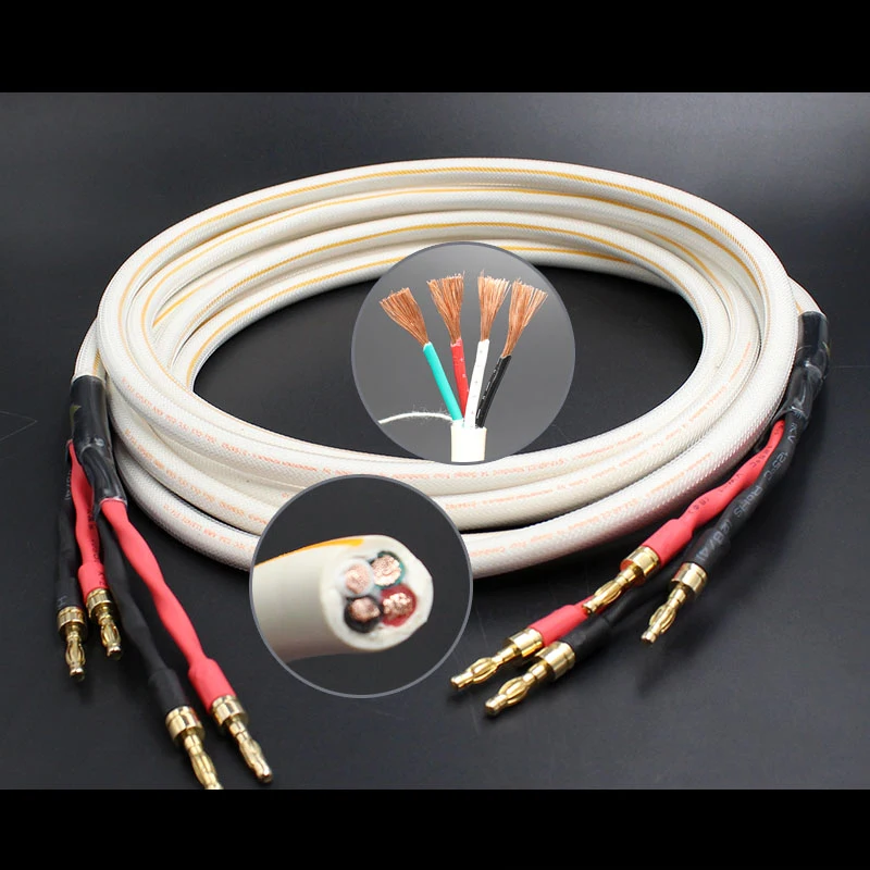 DIYLIVE Hi-Fi 2 м Монстр S14-4R-CL четырех ядерный из меди без примеси кислорода основные