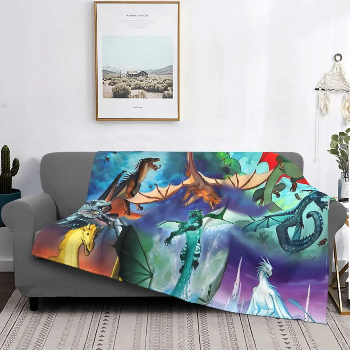 

Wing Of Fire-Manta a cuadros para cama, manta mullida de muselina, para sofá y cama