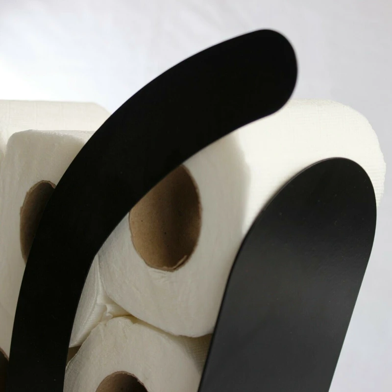 

Novelty Black Cat Toilet Roll Holder Bathroom Free Standing Metal Kitten Storage