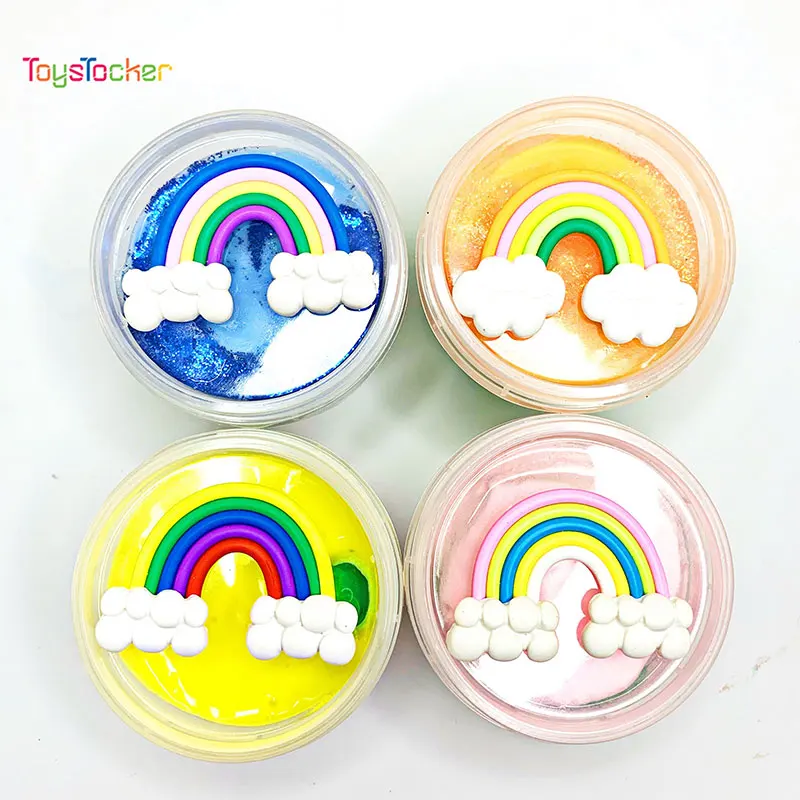 2019 новый дизайн цветастые пышные Слизи С светильник Мягкий хлопок Радуга