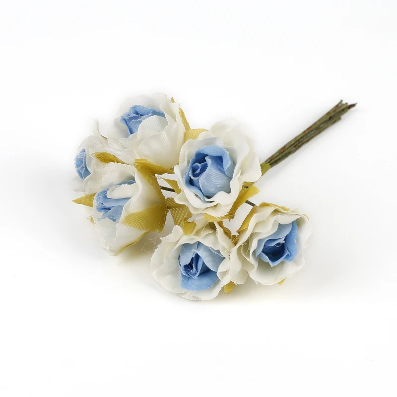 6 шт. 2 53 см шелк ручной работы розы искусственные цветы для свадебной вечеринки