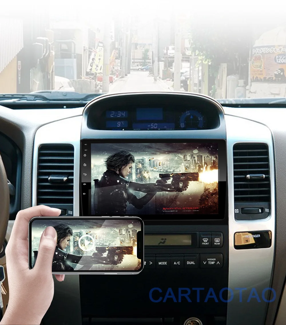 2G+ 32G " 2din Android 8,1 GO Автомобильный DVD плеер для Toyota Land Cruiser Prado 120 2004-2009 Автомобильный Радио gps навигация wifi плеер