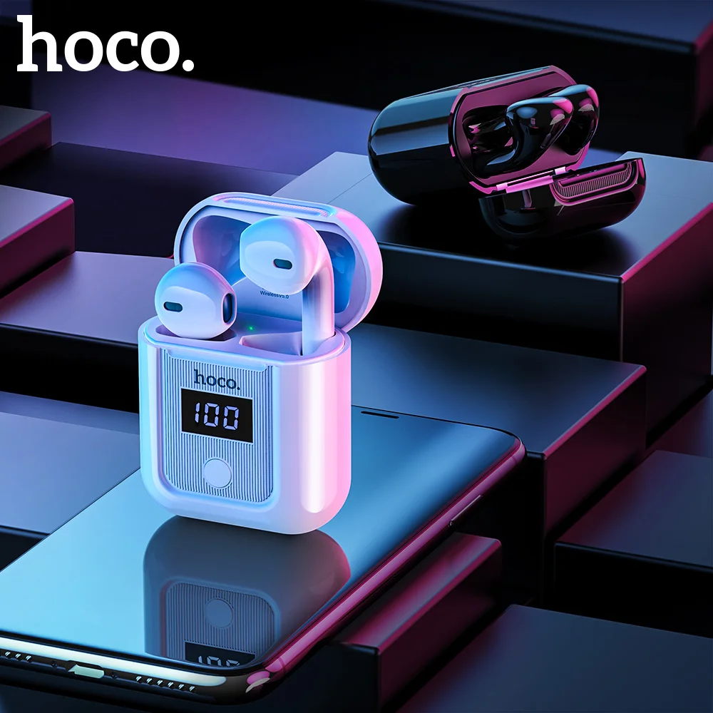 Беспроводное зарядное устройство HOCO Беспроводной Bluetooth наушники интеллигентая