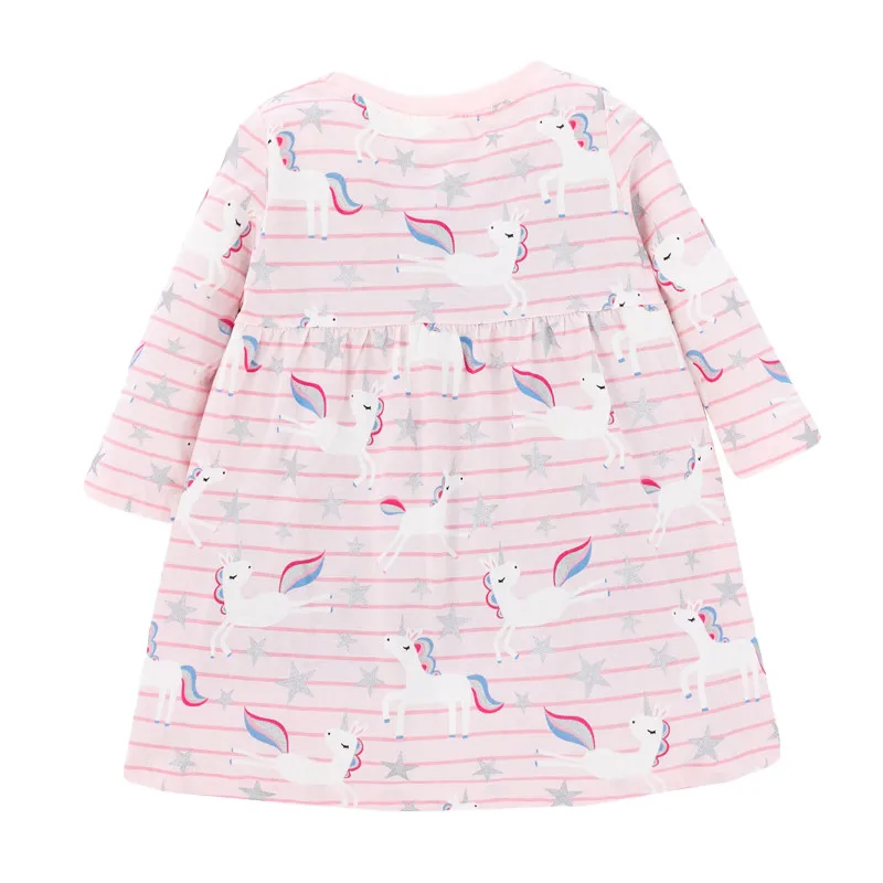 Jumping meters/платье принцессы с единорогом для маленьких девочек Осенне-весенняя