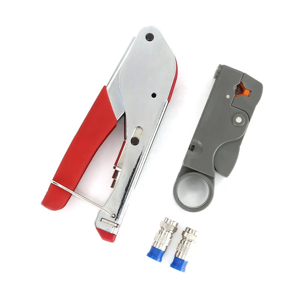 

Коаксиальный кабель Rg6/11, F-образная головка, обжимные плоскогубцы, комбинированный набор, плоскогубцы для зачистки, многофункциональный ко...
