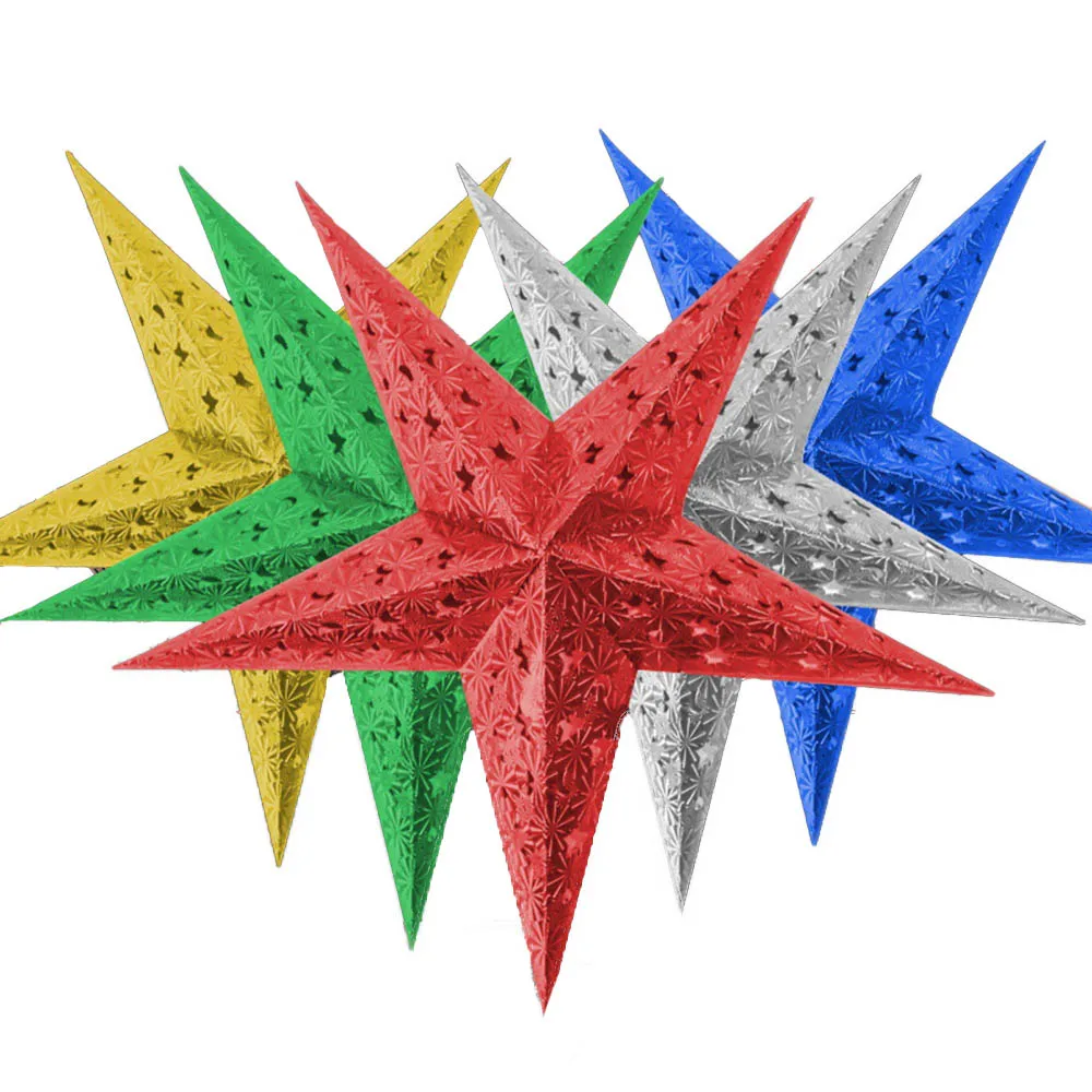 

Украшения для новогодней елки, маленькие подвесные украшения ручной работы в виде звезд сарая