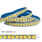 Светодиодная лента 5 м 120led sm 5050 5025 CCT WW + CW, двойная белая светодиодная лента с регулируемой цветовой температурой, светодиодный в 24 В, водонепроницаемая светодиодная лента IP20 IP65