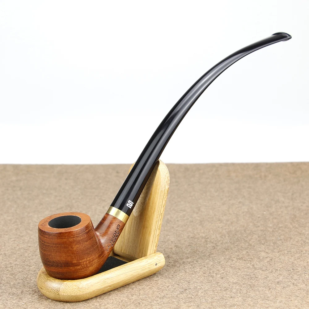 

New 23cm Long Smoking Pipe 3mm Filter Rosewood Tobacco Pipe free tools gift set Smoke Pipe Bent Rose Wood Pipe