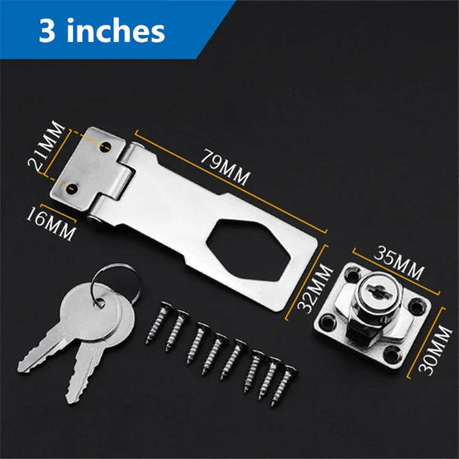 

100sets/lot wholesale Multi-function Safety Buckle Lock Cupboard Cabinet Door Drawer Locks Self Locking Security Hasp Staple