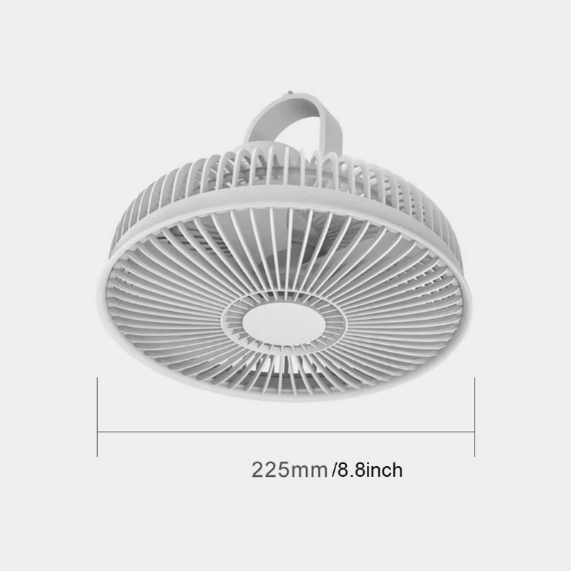 

8000mAh Portable Camping Fan with Remote Control Rechargeable Battery Operated USB Fan 4 Wind Gears for Camping Tent B0KF