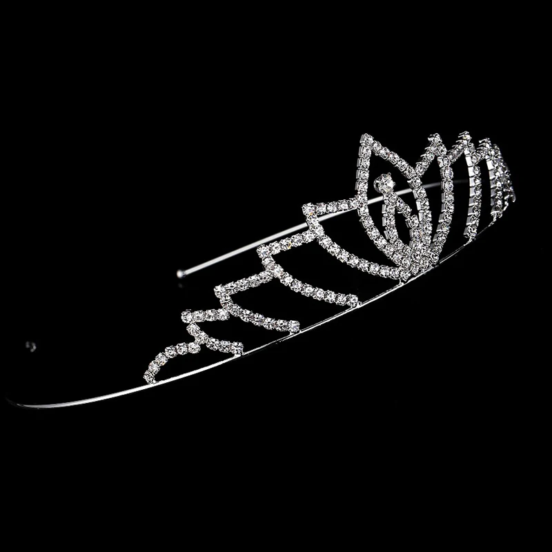 Хрустальные тиары со стразами модное цинковое покрытие из серебряного сплава