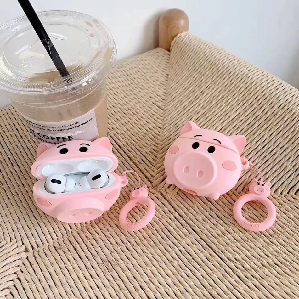 Earphone Case For Airpods Pro Silicone Cartoon Cute Duck Stitch Camera Earpods Cover Apple 3 Cases Keychain | Электроника
