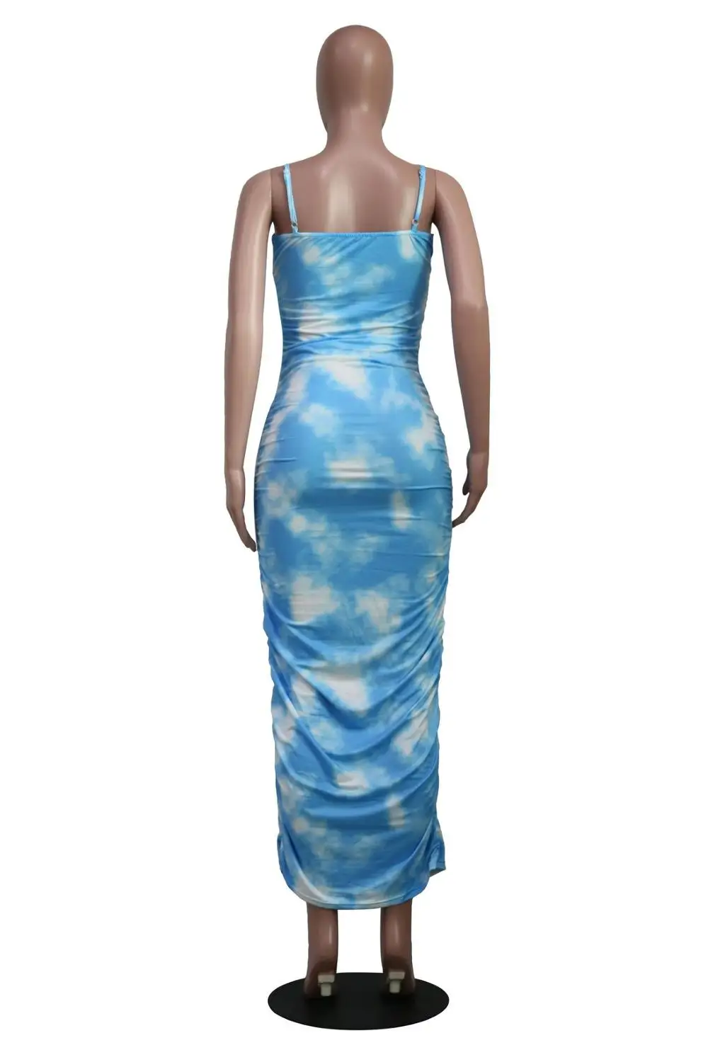 Женское длинное платье с принтом Adogirl на завязках многослойное бретелях спагетти