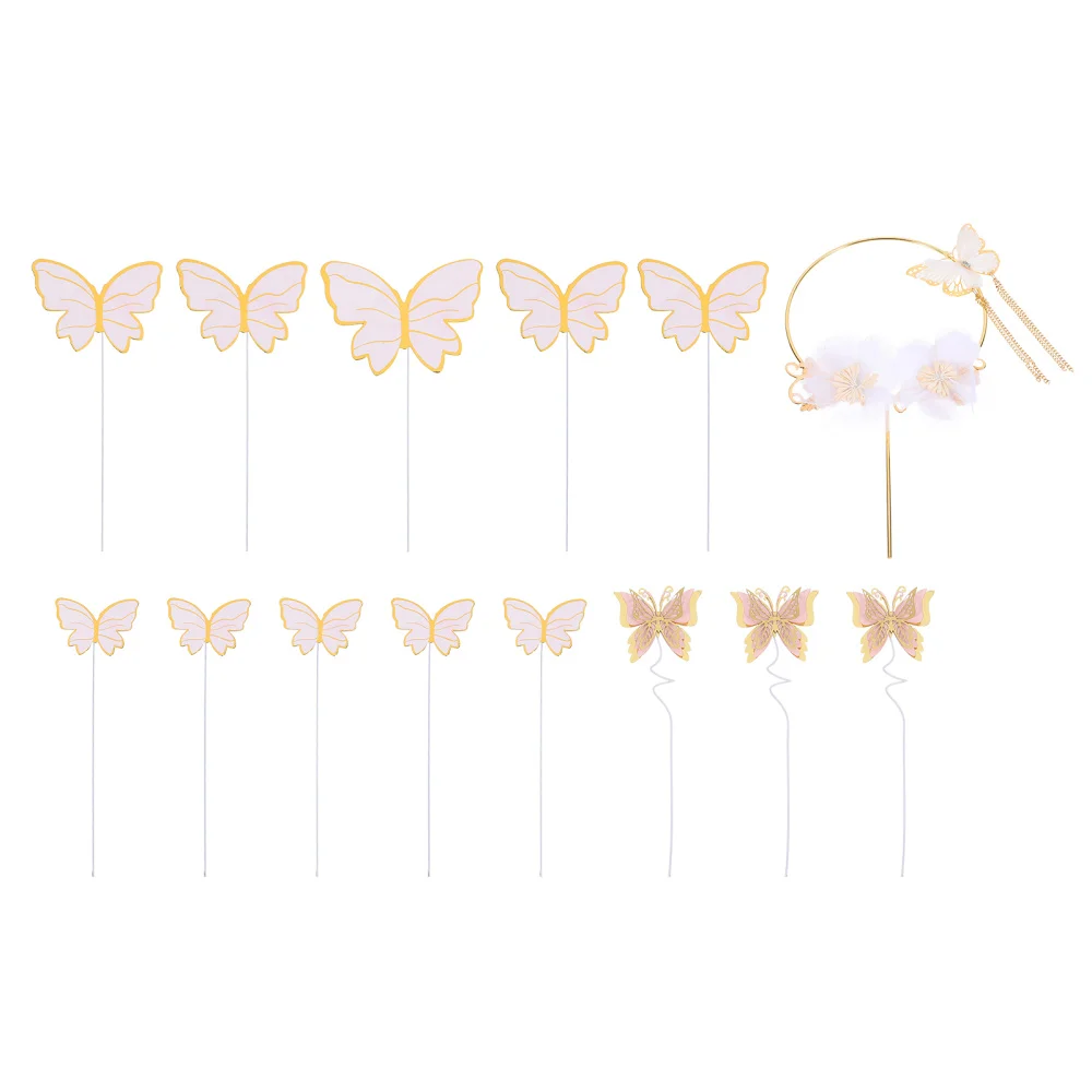 

1 Set Delicate Cake Topper Ornaments Cake Inserting Decors