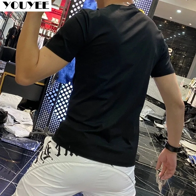 Футболка мужская приталенная с принтом стрекозы красивая модная рубашка из