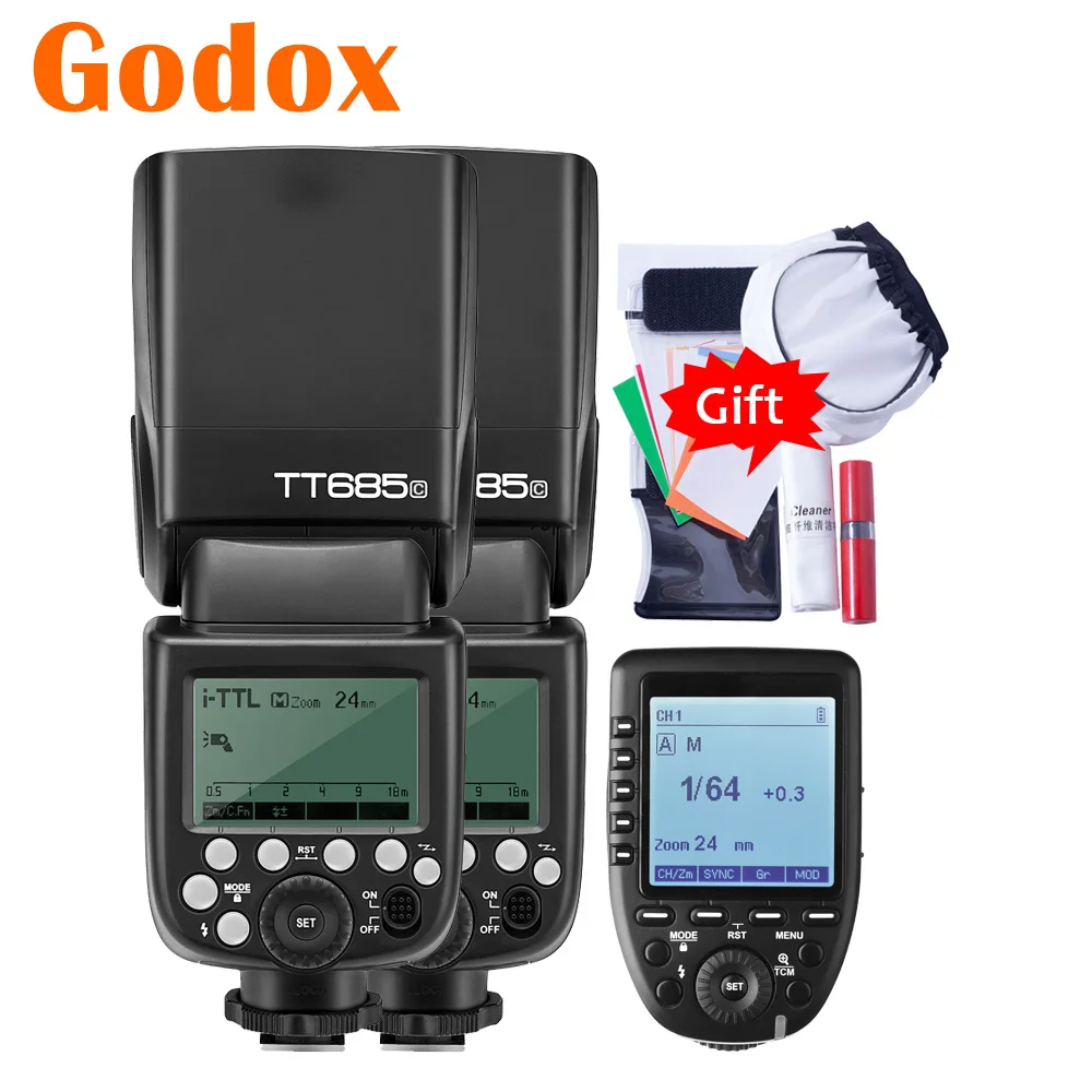 Godox TT685 TT685C 2 4G Беспроводная TTL HSS камера вспышка Xpro-C TCM передатчик триггер для Canon 80D