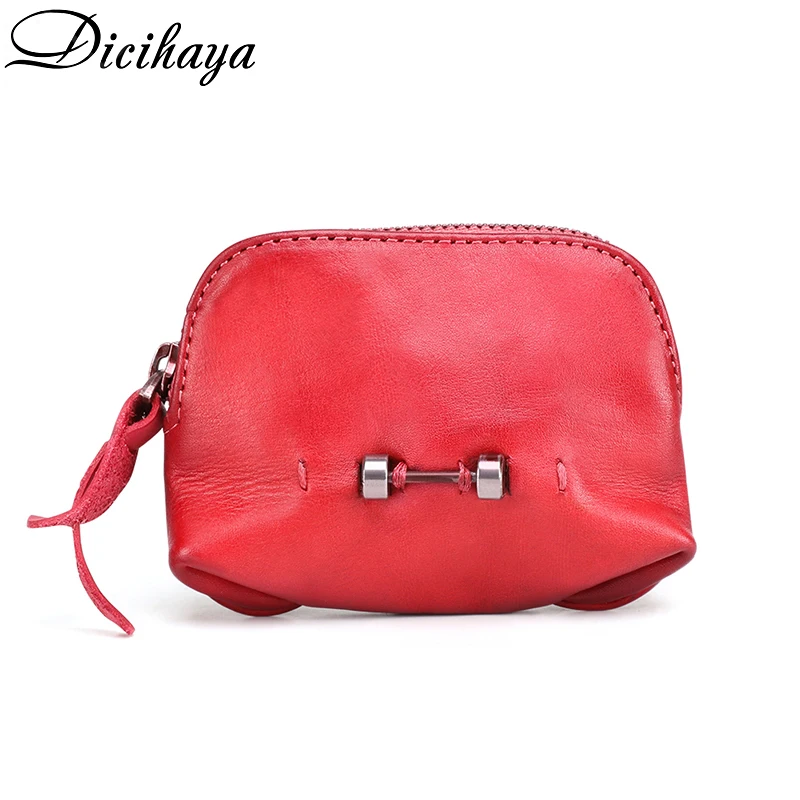 Новинка однотонный красный черный кожаный кошелек для монет мужчин и женщин из