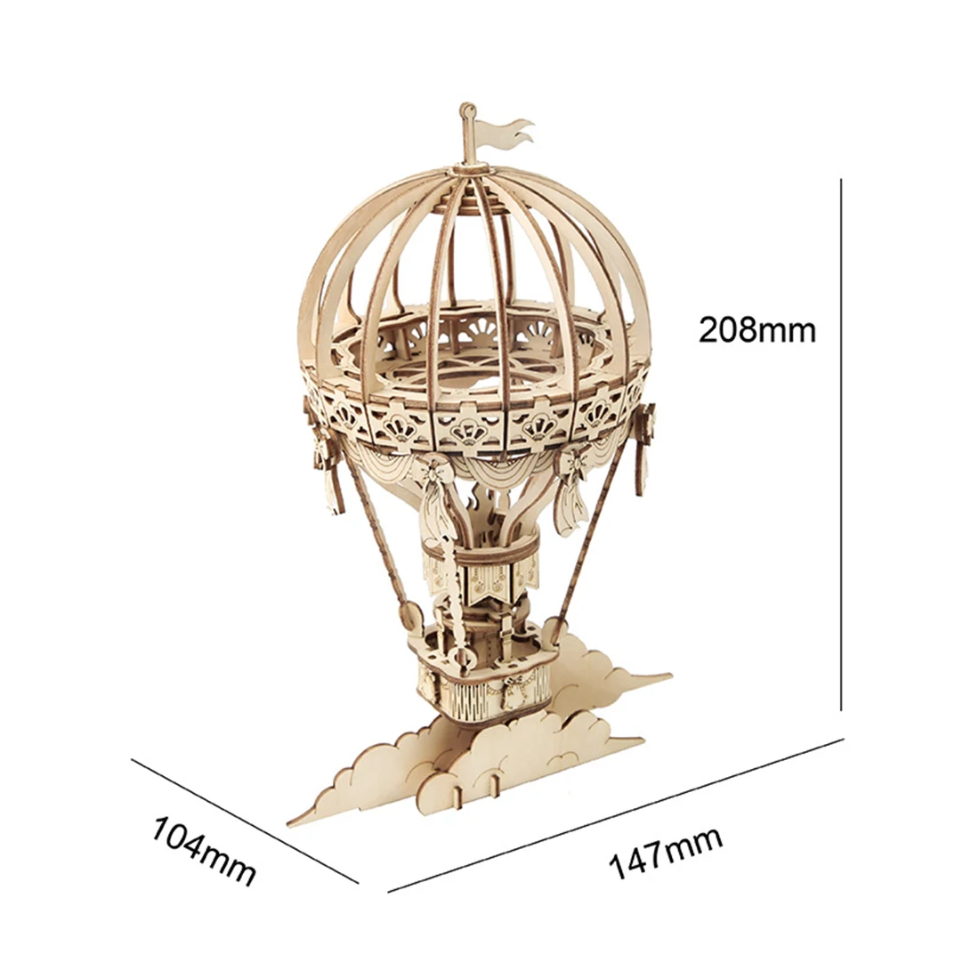 Surwish 3D деревянная головоломка дирижабль DIY Механическая Трансмиссия Модель Сборка Обучающие Diy Сборные игрушки - Цвет: 2