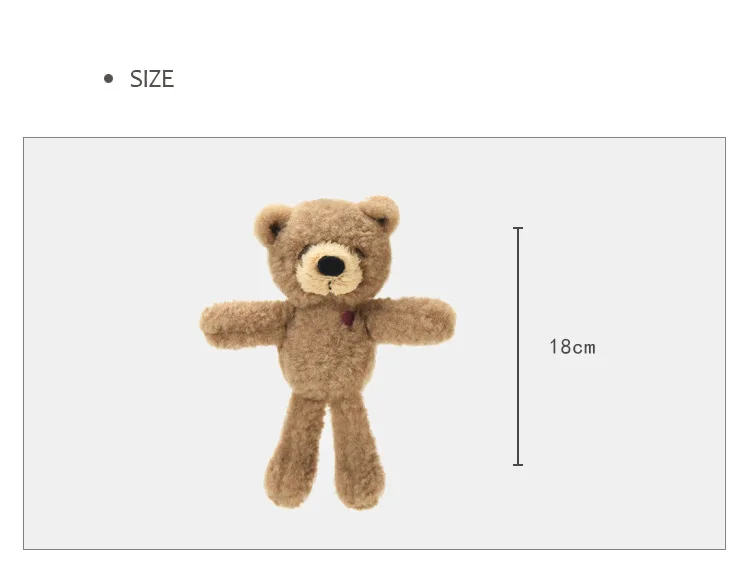 

Cute mini sleepy bear doll keychain pendant small plush toy backpack ornaments