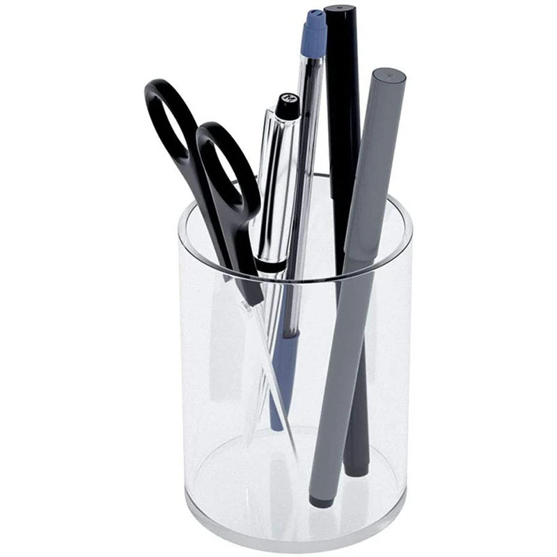 

Organizer For Pens Office Acrylic Brush Pot Simlpy Design Pen Container Transparent Storage For Office Stuff Large Capacity